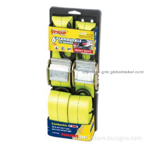 2pk 2\"X6FT Cambuckle tie down 2500lbs